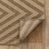 Outdoor rug pad mesh surface and edge detail