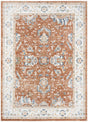 Nourison Astra Machine Washable ASW20 Machine Made Rust, Ivory Rug