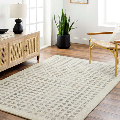 Surya Ottawa Otw-2300 Beige, Gray, Brown, Light Gray Rug.