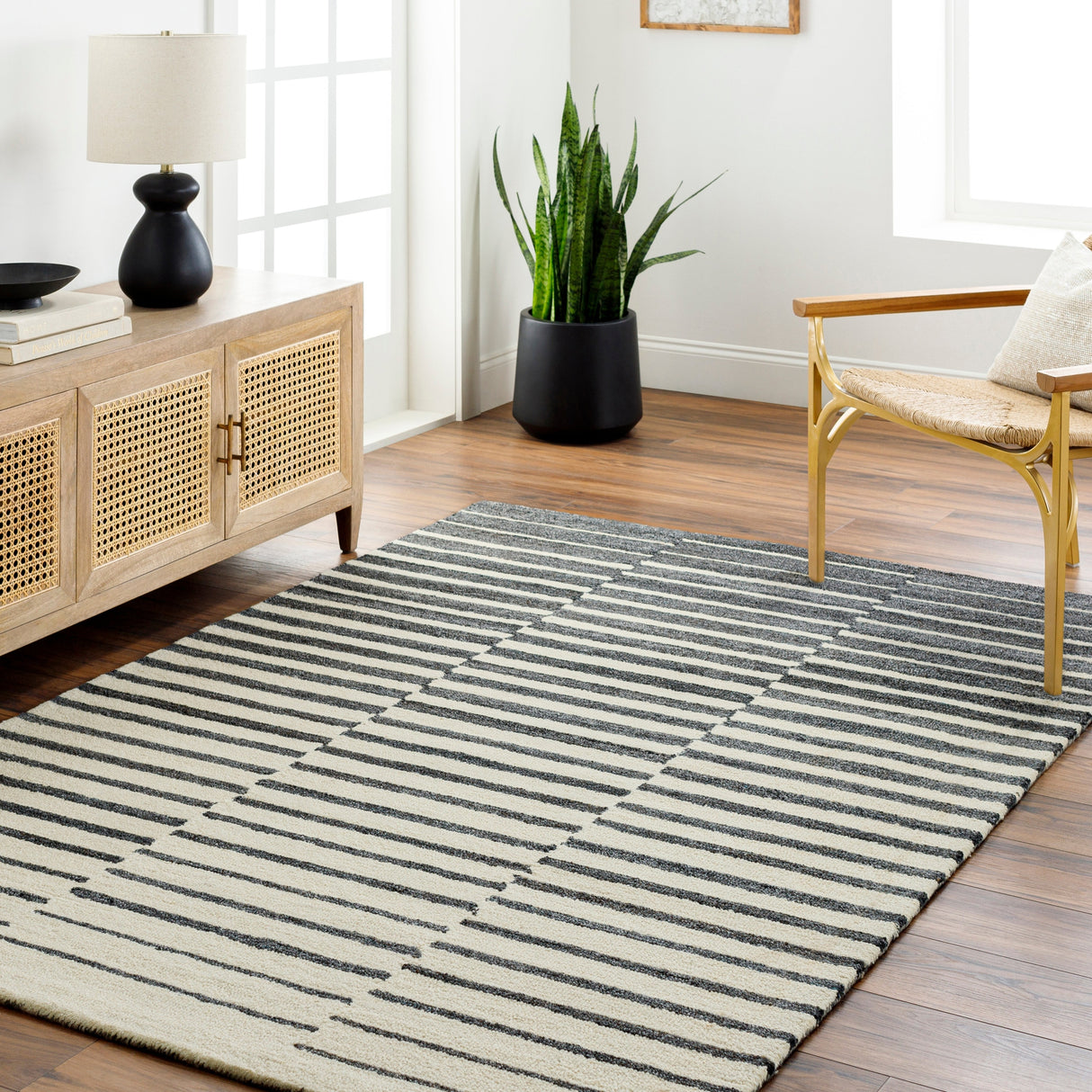 Surya Ottawa Otw-2302 Beige, Charcoal, Gray Rug.