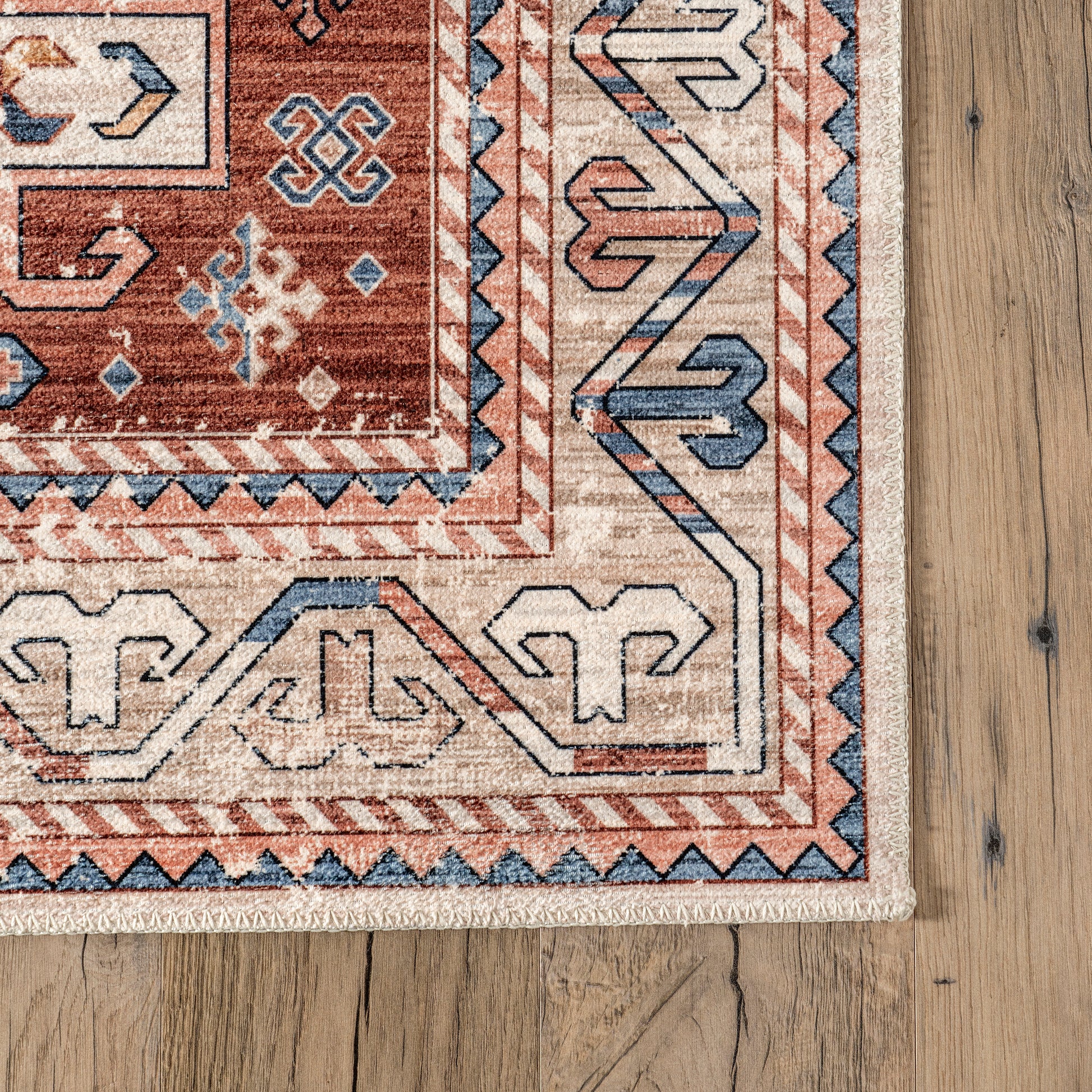 Nuloom Rla Tribal Bordered Birv97A Rust Area Rug