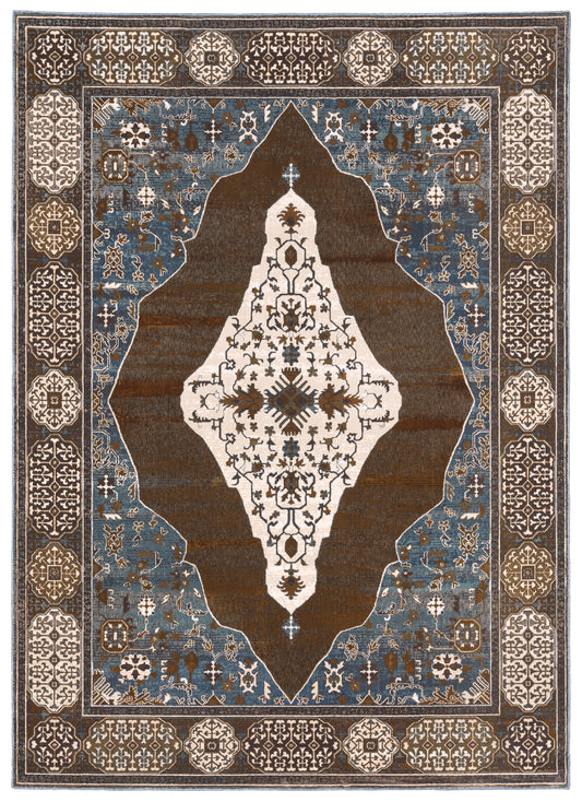 Oriental Weavers Sphinx Ellington Ell06 Rust/ Blue Area Rug