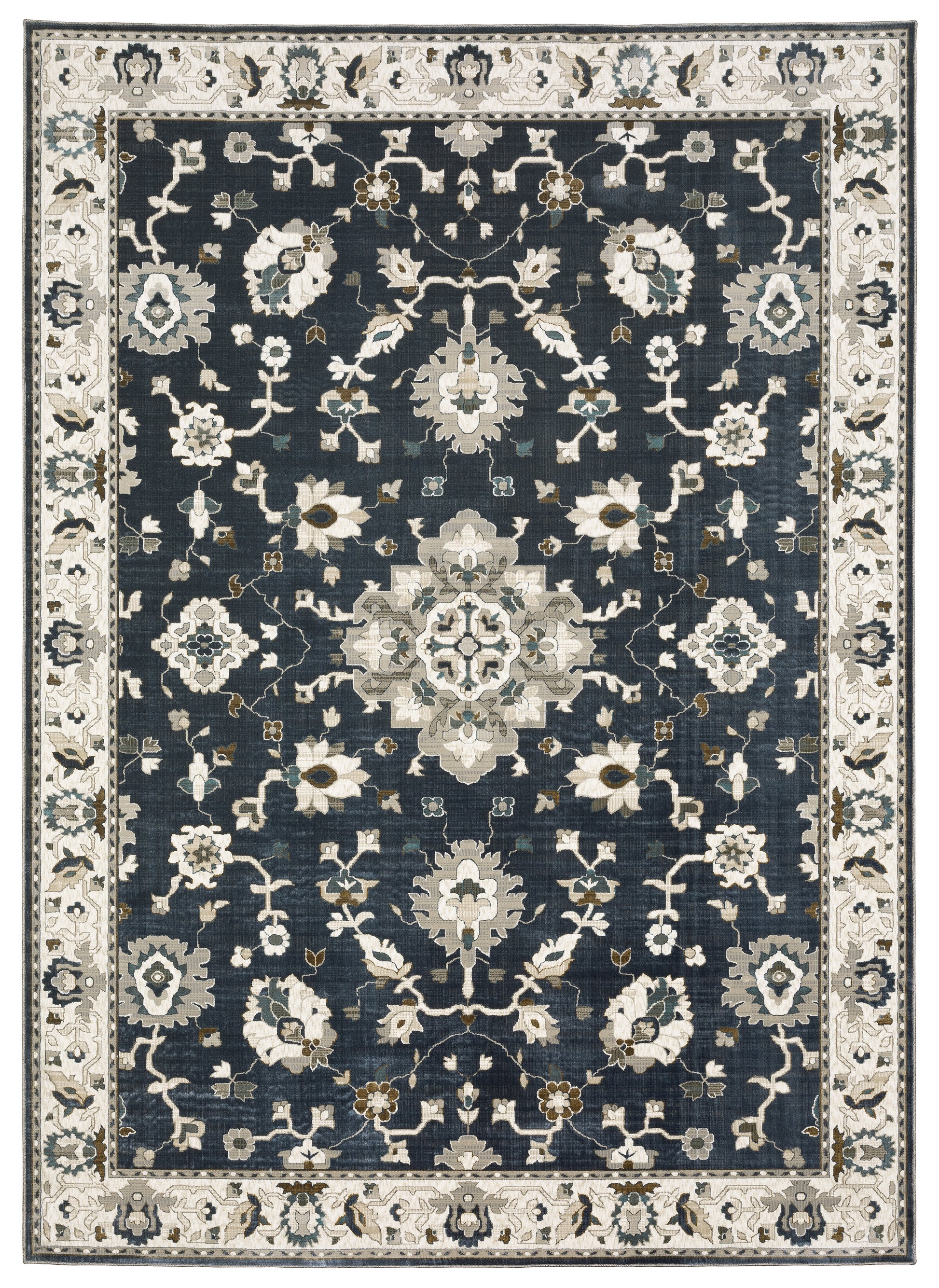 Oriental Weavers Sphinx Ellington Ell08 Blue/ Beige Area Rug