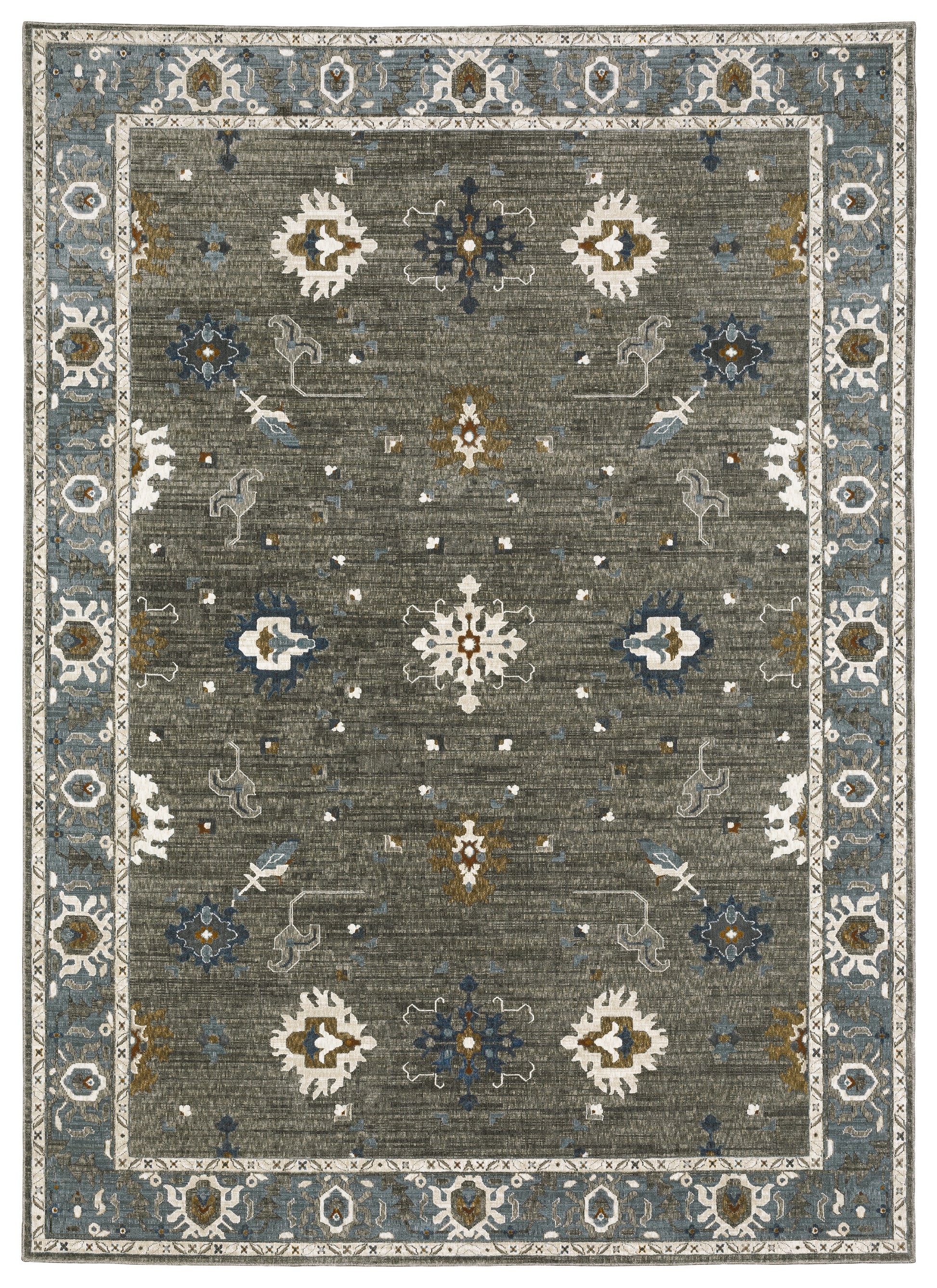 Oriental Weavers Sphinx Ellington Ell09 Grey/ Blue Area Rug