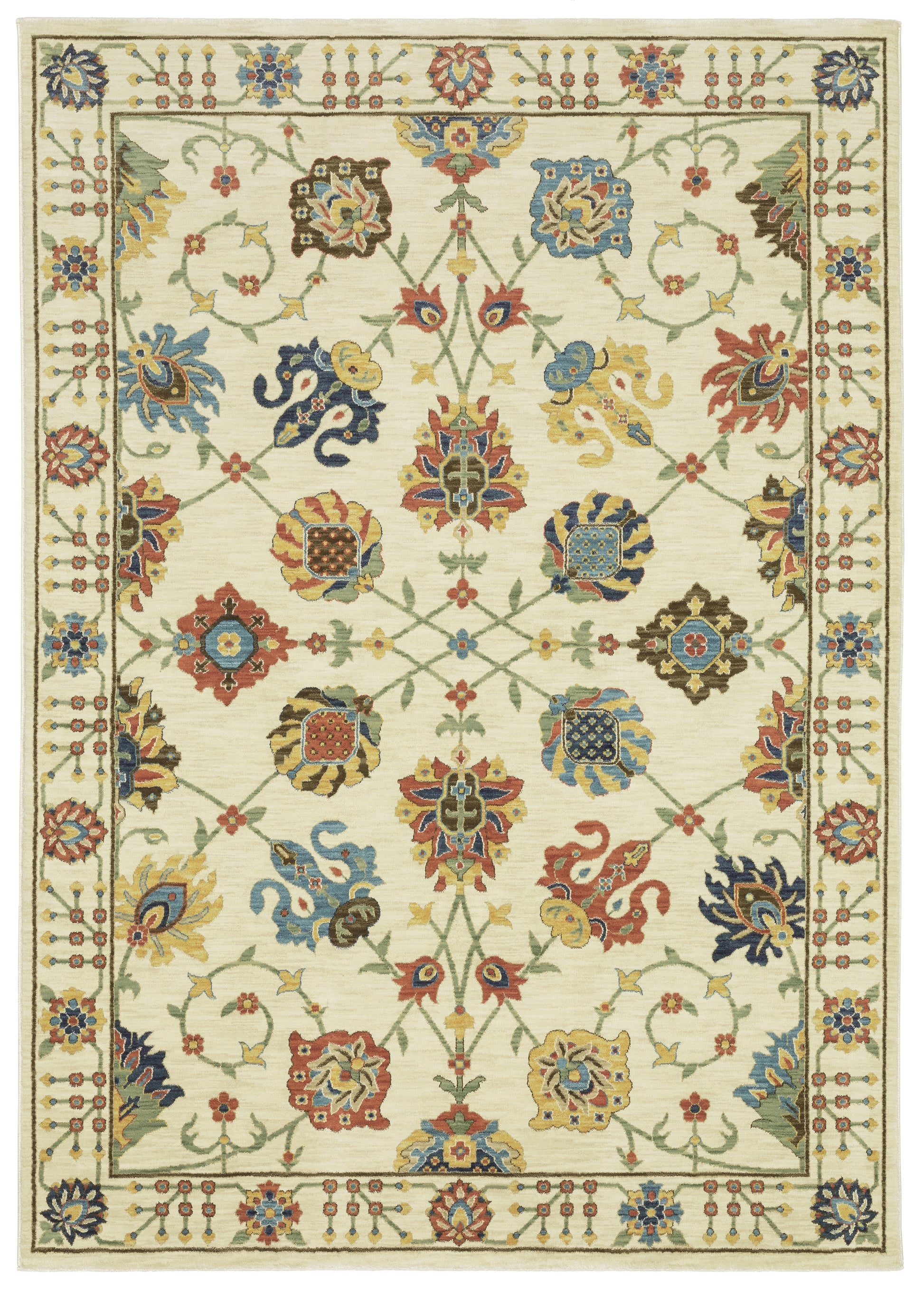 Oriental Weavers Sphinx Francesca Fr01G Ivory/ Multi Area Rug