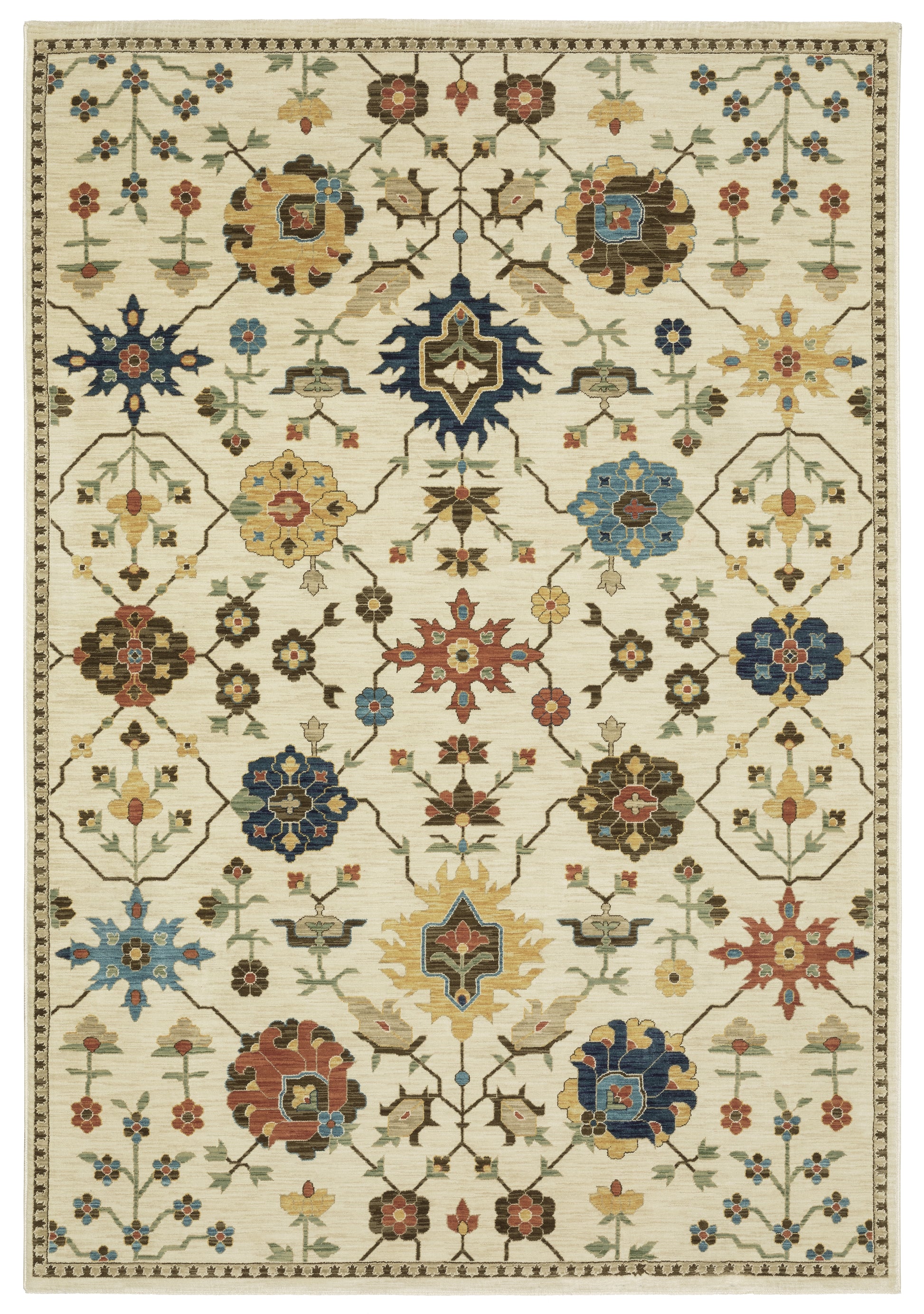 Oriental Weavers Sphinx Francesca Fr02M Ivory/ Multi Area Rug