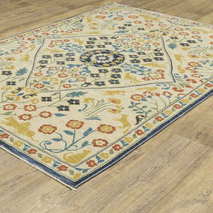 Oriental Weavers Sphinx Francesca Fr06B Ivory/ Multi Area Rug