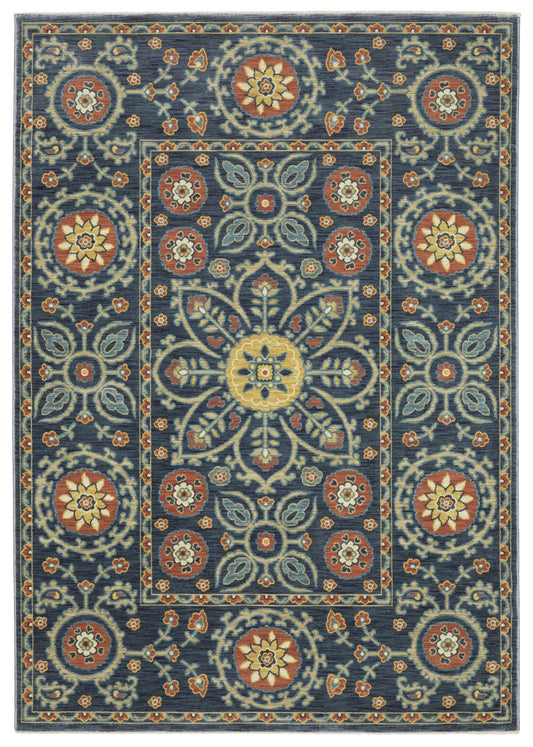 Oriental Weavers Sphinx Francesca Fr11B Blue/ Rust Area Rug