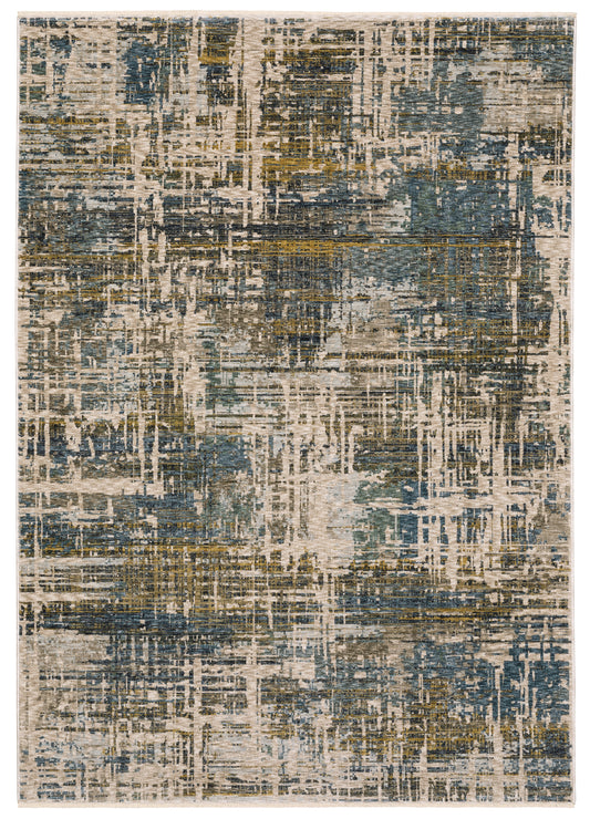 Oriental Weavers Sphinx Hayden Hay05 Blue/ Gold Area Rug