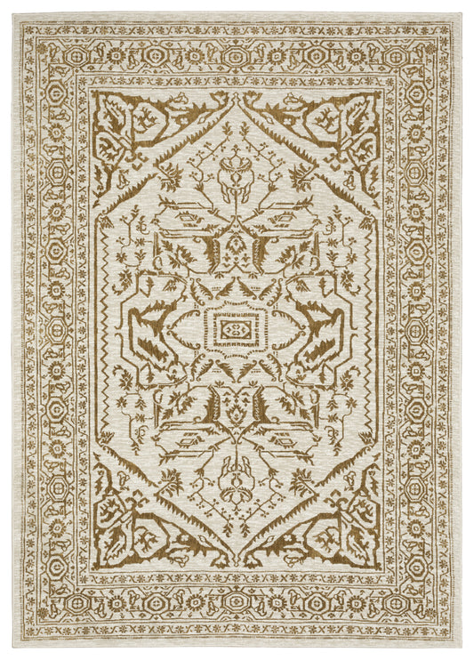 Oriental Weavers Sphinx Intrigue Int03 Ivory/ Gold Area Rug