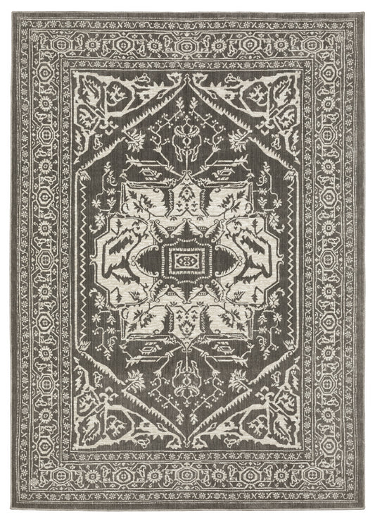 Oriental Weavers Sphinx Intrigue Int04 Grey/ Ivory Area Rug