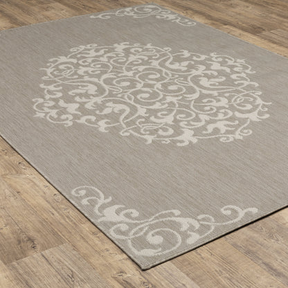 Oriental Weavers Sphinx Portofino 6649W Grey/ Ivory Area Rug