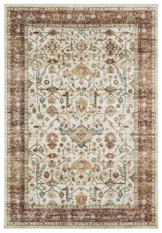 Oriental Weavers Sphinx Sumter Sum05 Ivory/ Red Area Rug