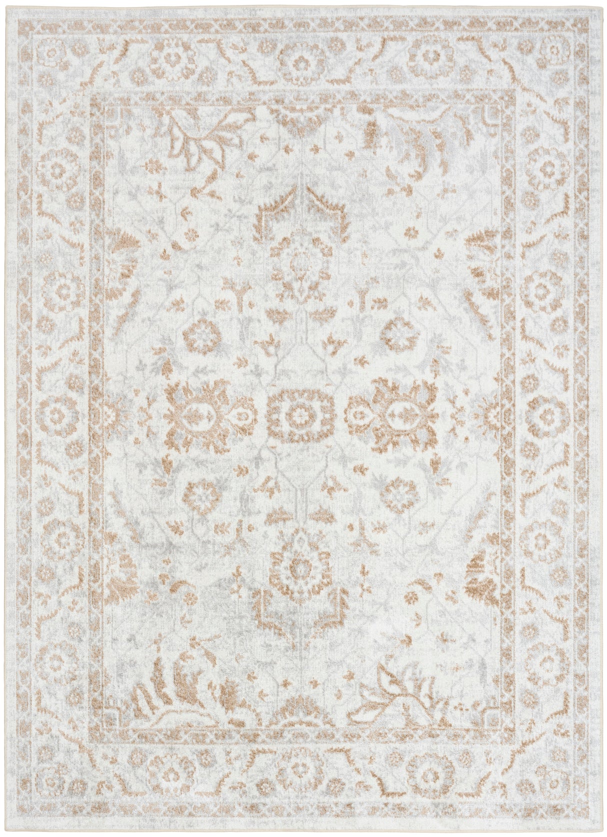 Nourison Astra Machine Washable ASW20 Machine Made Grey Rug