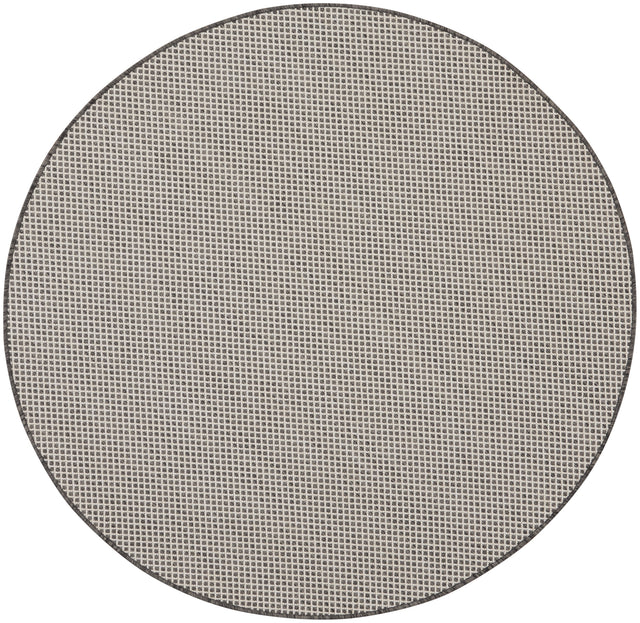 Nourison Courtyard COU01 Machine Made Ivory, Charcoal Rug