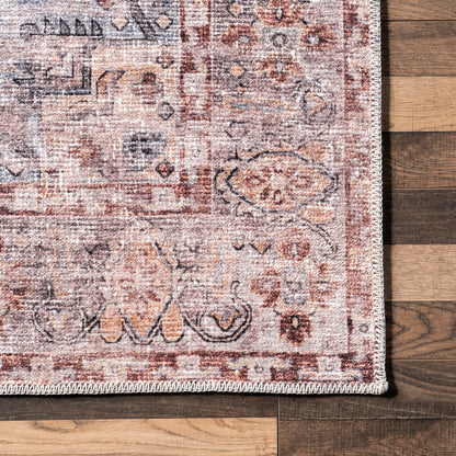 Nuloom Kirsty Traditional Distressed Rzgl02A Rust Area Rug