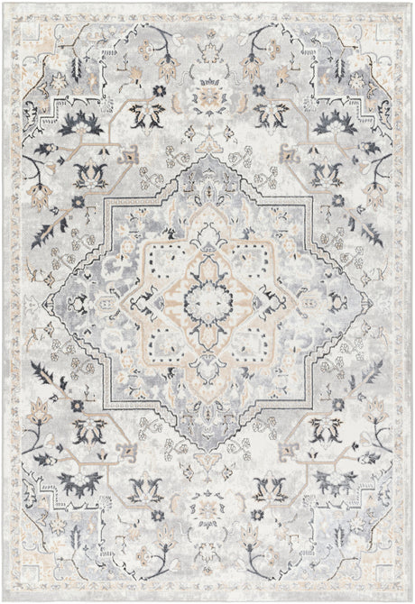 Surya Perception Pcp-2317 Ivory, Light Gray, Beige, Cream, Gray, Charcoal Rug.