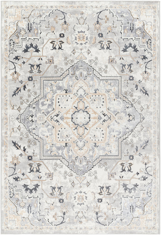 Surya Perception Pcp-2317 Ivory, Light Gray, Beige, Cream, Gray, Charcoal Area Rug