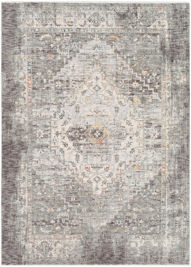 Surya Presidential Pdt-2311 Medium Gray, Charcoal, White Rugs.