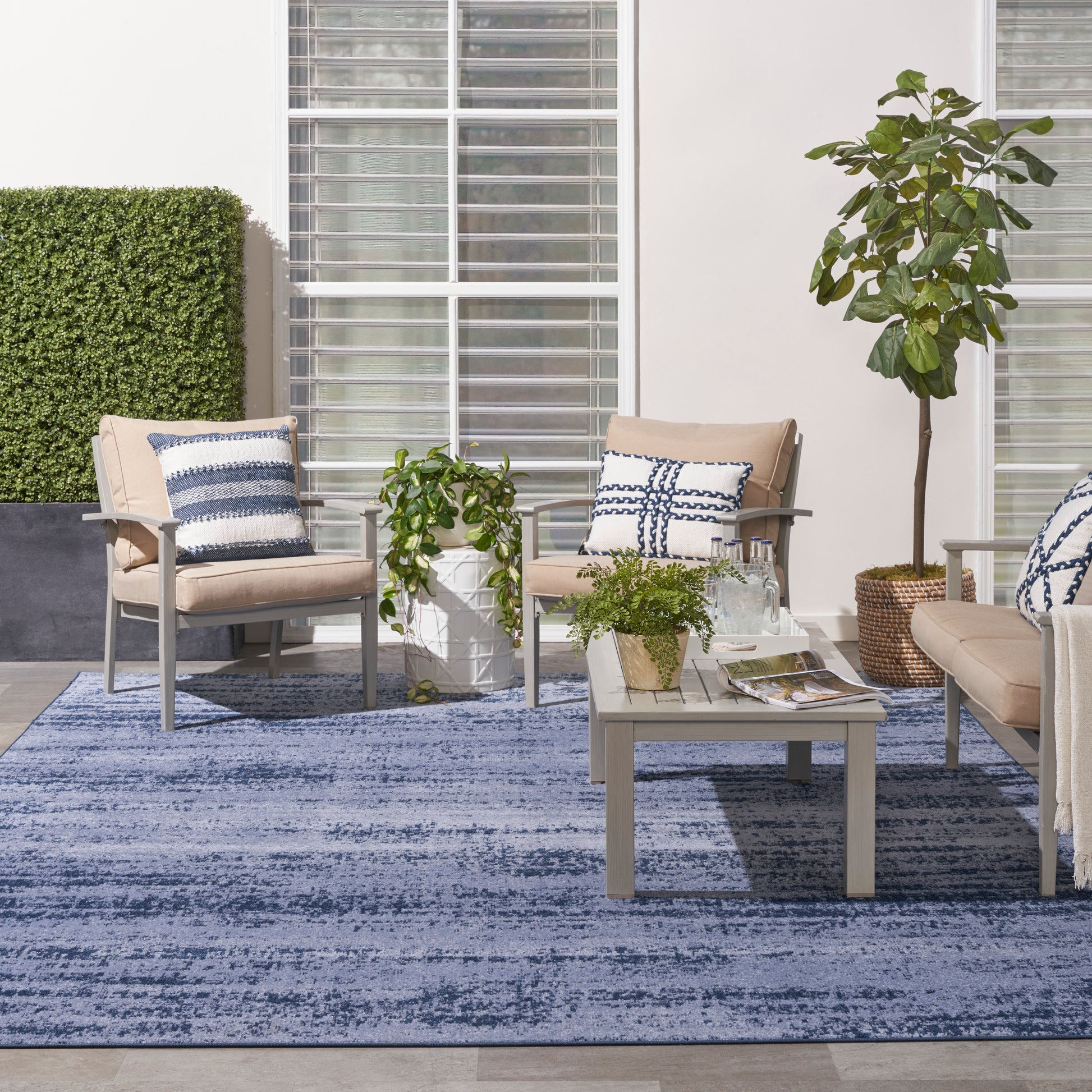 Nourison Nourison Essentials Nre03 Denim Area Rug