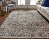 Feizy Kaia Kai39Gmf Tan/Orange/Blue Area Rug