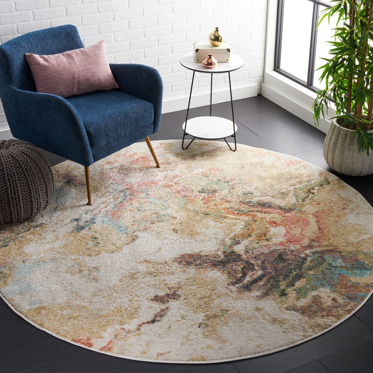 Safavieh Phoenix Phx504A Ivory/Gold Rust Rug.