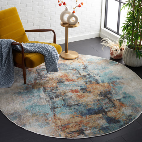 Safavieh Phoenix Phx510J Aqua/Gold Rust Rug.