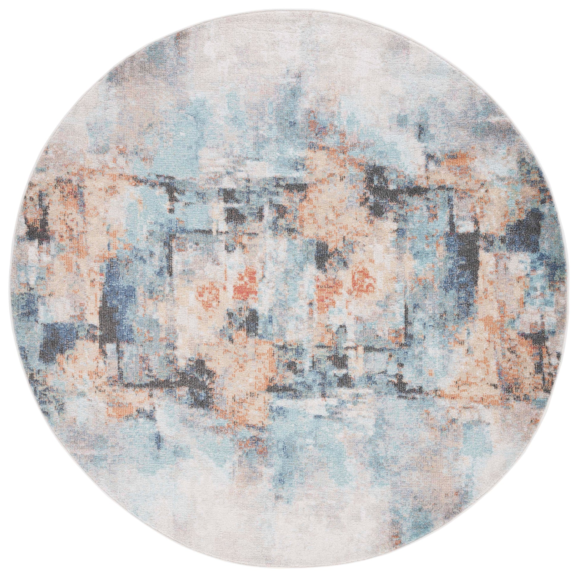 Safavieh Phoenix Phx510J Aqua/Gold Rust Area Rug