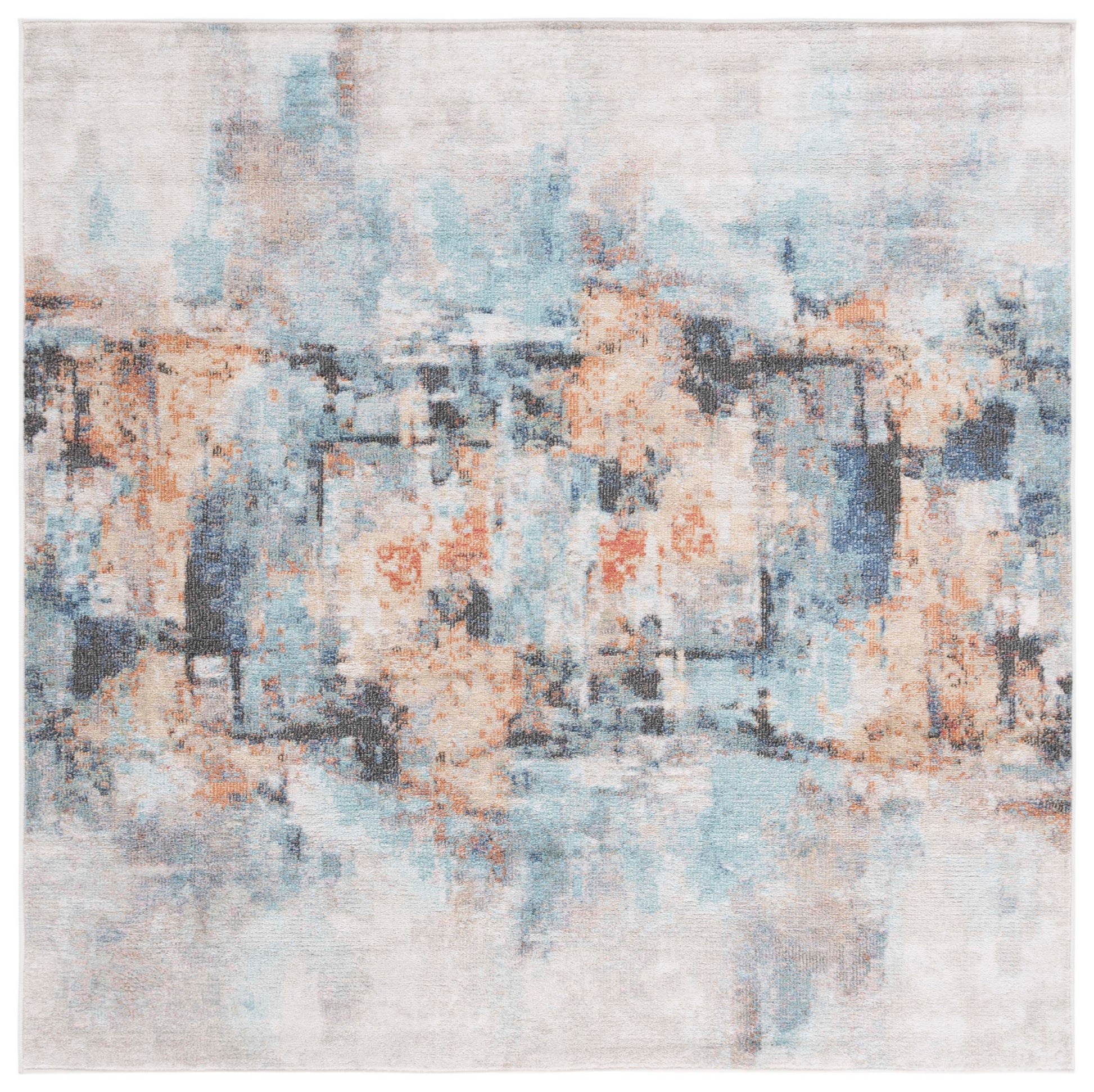 Safavieh Phoenix Phx510J Aqua/Gold Rust Area Rug