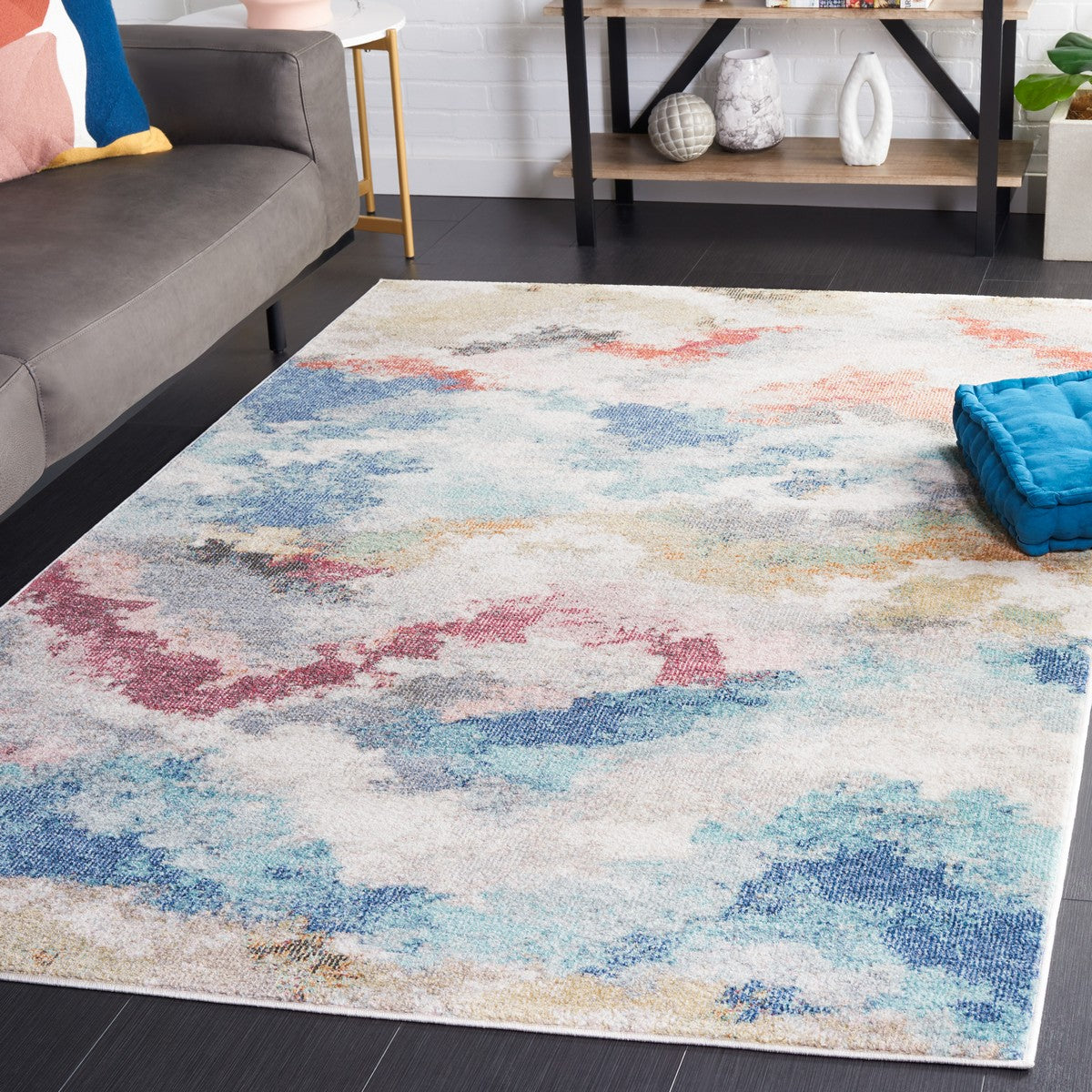 Safavieh Phoenix Phx551A Ivory/Blue Rust Rug.