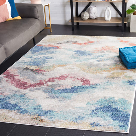 Safavieh Phoenix Phx551A Ivory/Blue Rust Rug.