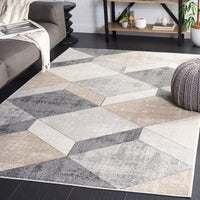 Safavieh Phoenix Phx552F Light Grey/Beige Charcoal Area Rug