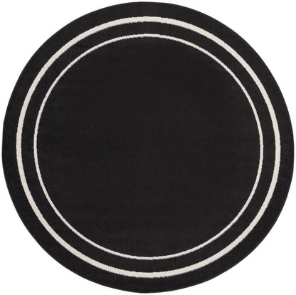 Nourison Nourison Essentials Nre02 Black Ivory Area Rug