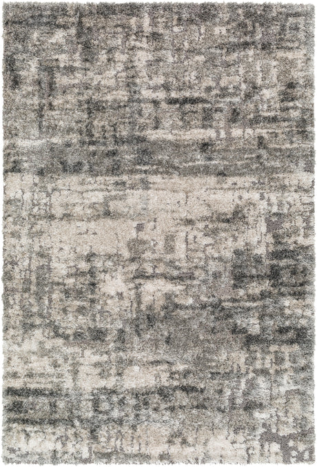 Surya Primo Pro-2301 Gray, Charcoal, White, Light Gray Rug.