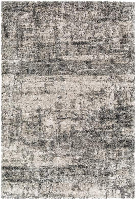 Surya Primo Pro-2301 Gray, Charcoal, White, Light Gray Area Rug