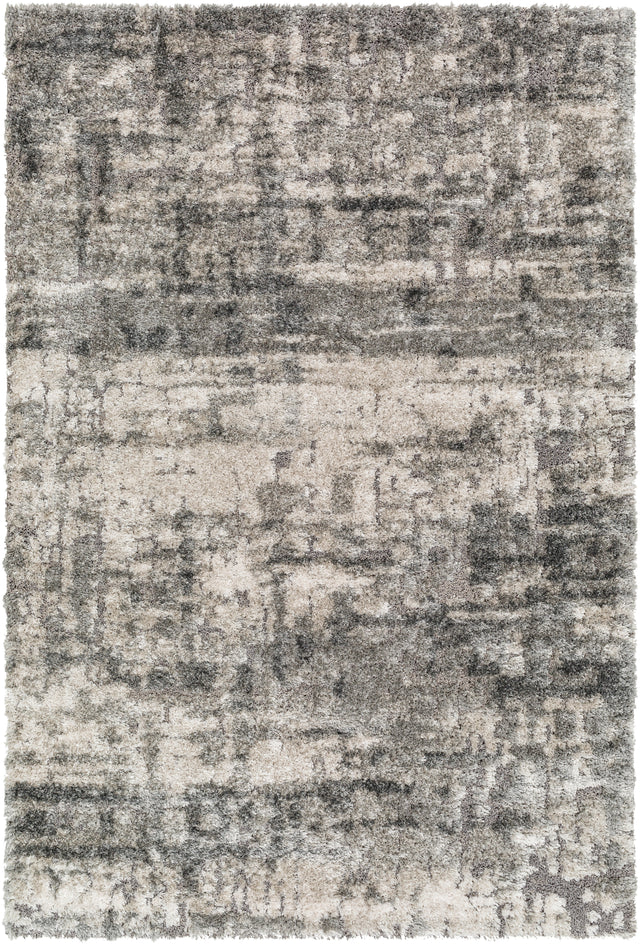 Surya Primo Pro-2301 Gray, Charcoal, White, Light Gray Rug.