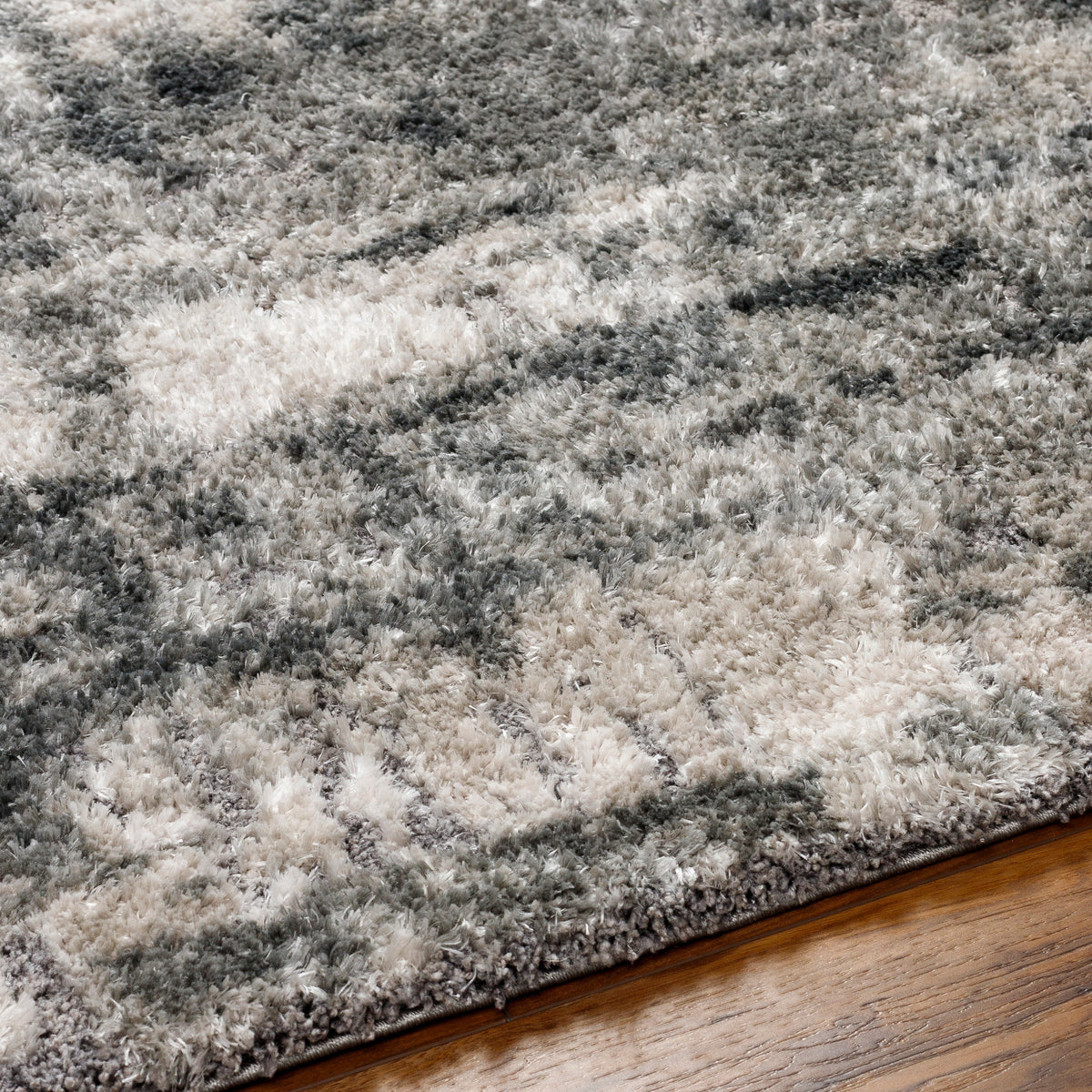 Surya Primo Pro-2301 Gray, Charcoal, White, Light Gray Rug.