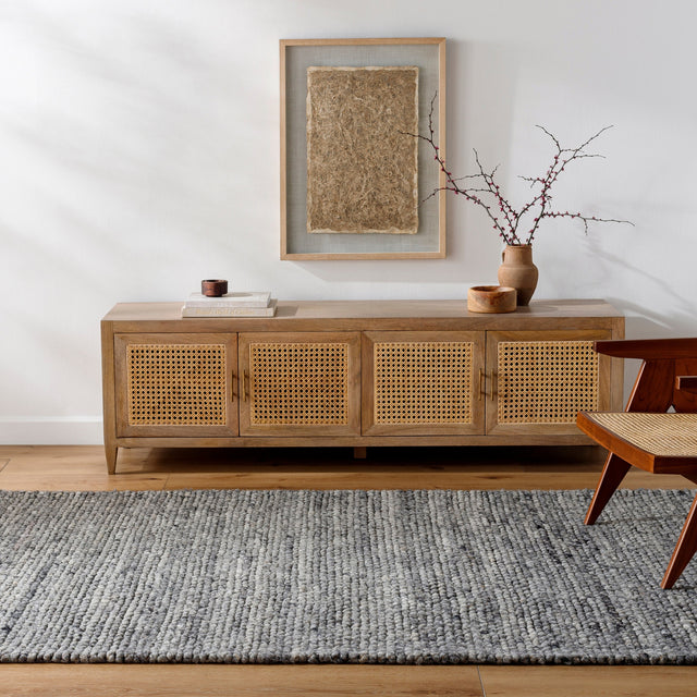 Surya Palisade Psd-2302 Grey, Pewter, Silver, Nickel, Sage, Slate Blue Rug.