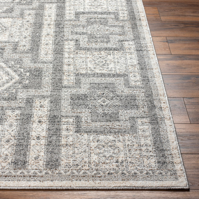 Surya Positano Psn-2316 Light Grey, Ash, Sterling Grey, Metallic - Silver, Pewter Rug.