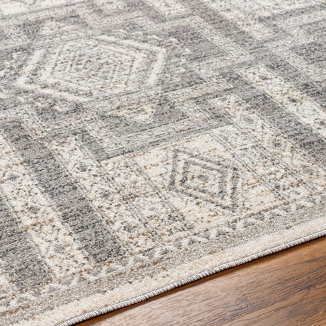 Surya Positano Psn-2316 Light Grey, Ash, Sterling Grey, Metallic - Silver, Pewter Rug.