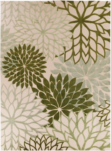 Nourison Aloha Alh05 Ivory Green Area Rug