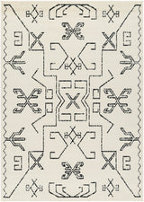 Surya Pisa Pss-2362 Light Gray, Black Rug.