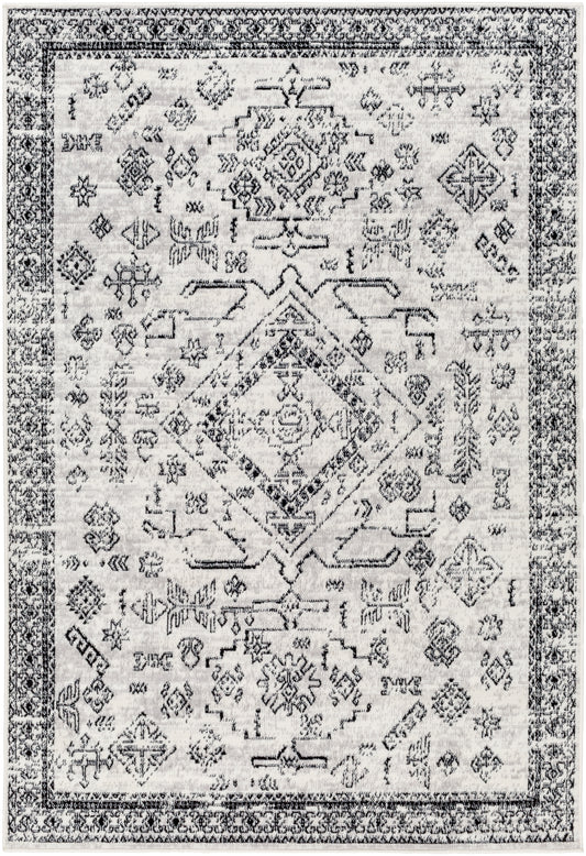 Surya Pisa Pss-2366 Light Gray, Medium Gray, Black Area Rug