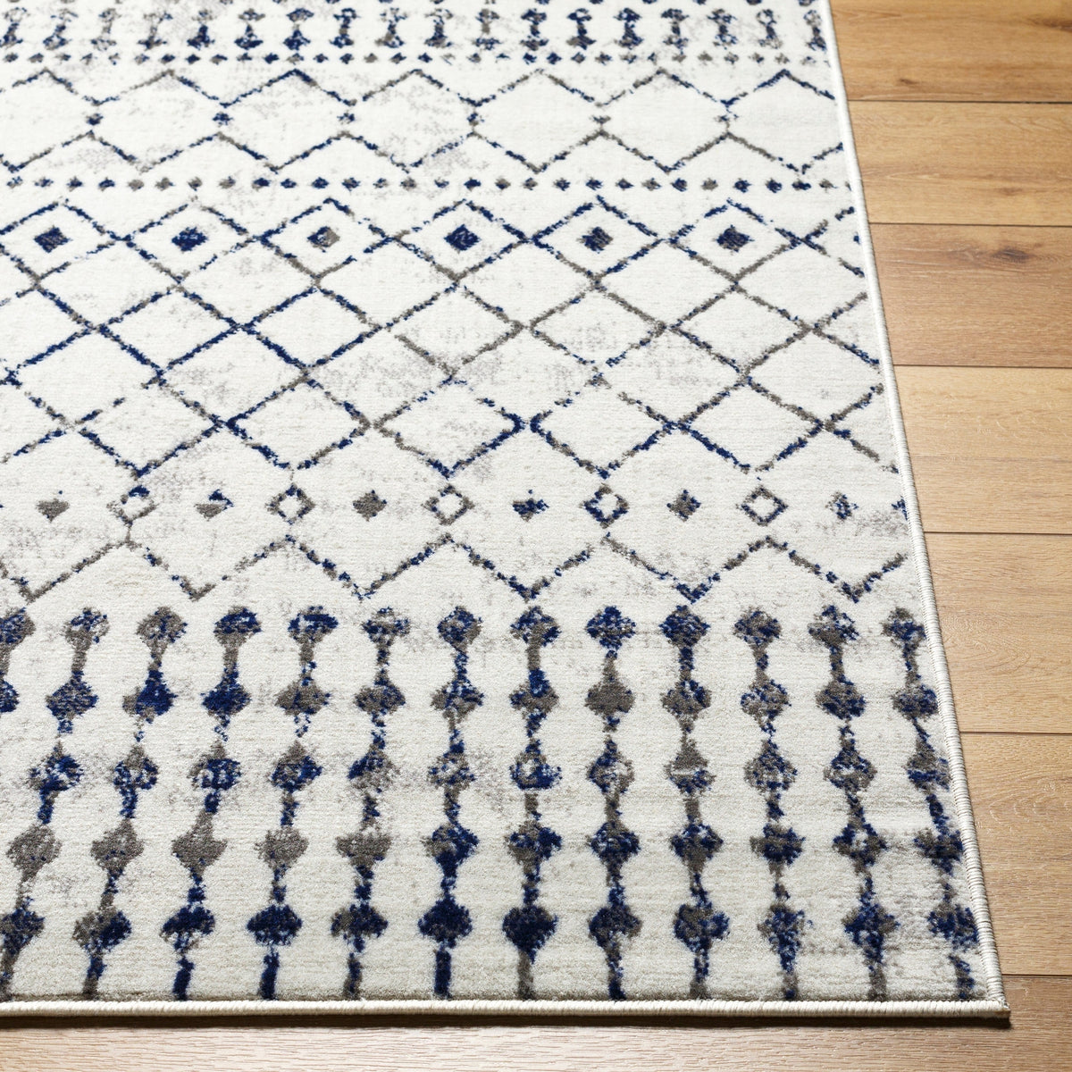 Surya Pisa Pss-2367 Light Gray, Charcoal, Dark Blue, Medium Gray Rug.