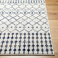 Surya Pisa Pss-2367 Light Gray, Charcoal, Dark Blue, Medium Gray Area Rug