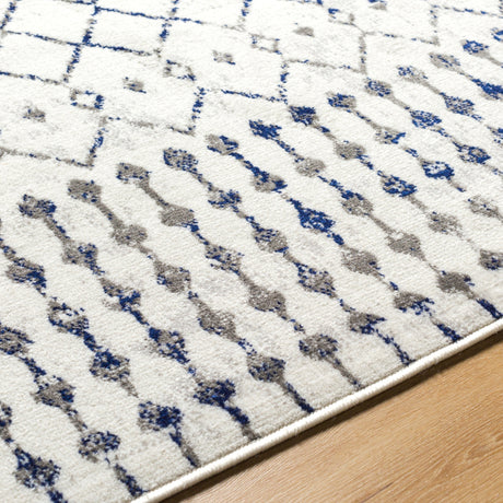 Surya Pisa Pss-2367 Light Gray, Charcoal, Dark Blue, Medium Gray Rug.