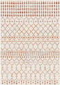 Surya Pisa Pss-2368 Light Gray, Charcoal, Medium Gray, Burnt Orange Rug.