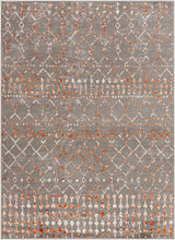 Surya Pisa Pss-2369 Charcoal, Light Gray, Burnt Orange, Medium Gray Rug.