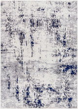 Surya Pisa Pss-2372 Light Gray, Medium Gray, Charcoal, Dark Blue Rug.