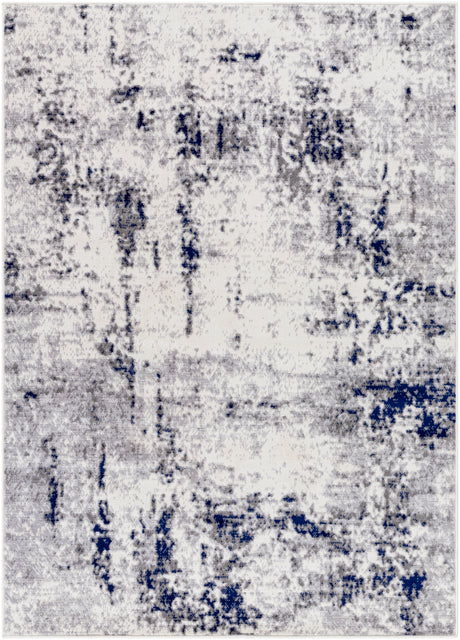 Surya Pisa Pss-2372 Light Gray, Medium Gray, Charcoal, Dark Blue Rug.